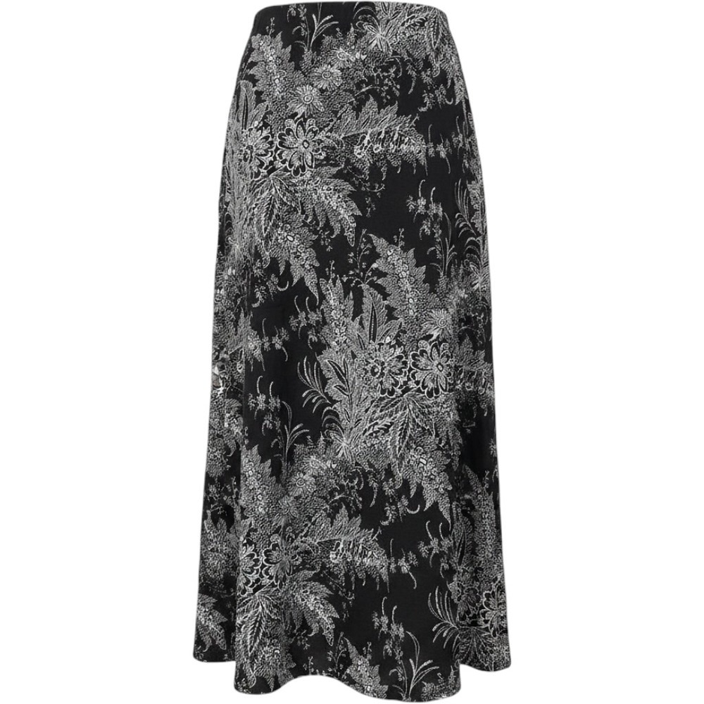 Rachel Zoe‎ Women's Black White Size 6 Paisley Long Midi Maxi Skirt